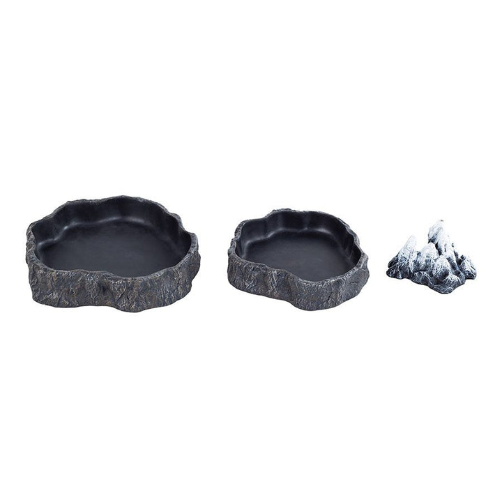 ReptiZoo Mountain Food and Water Dish Set