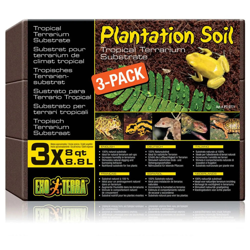 Exo Terra Plantation Soil Block 8.8L 3-pack