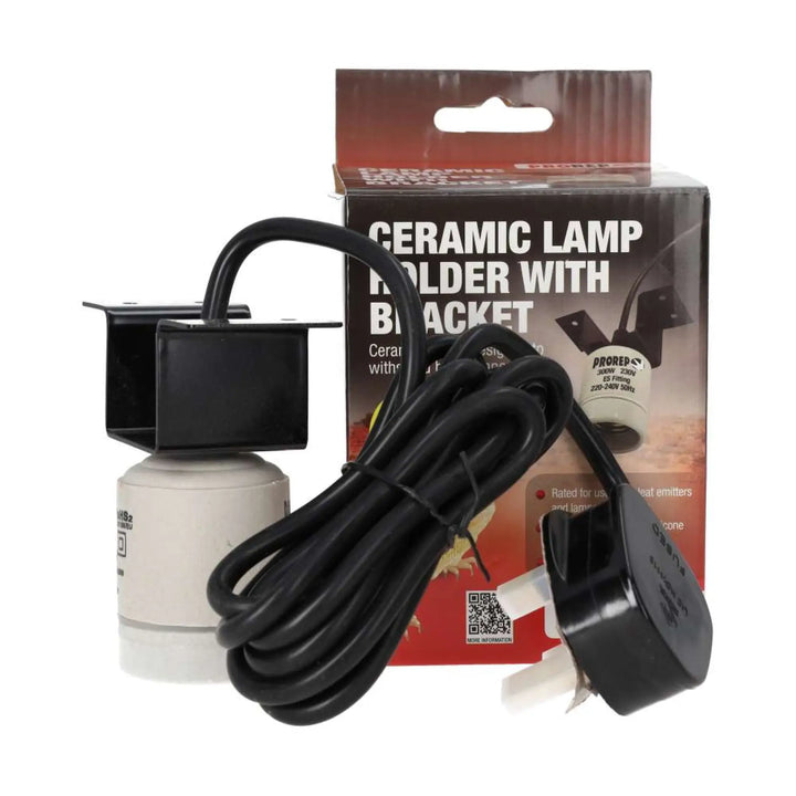 Prorep Ceramic Lamp Holder With Bracket Heating