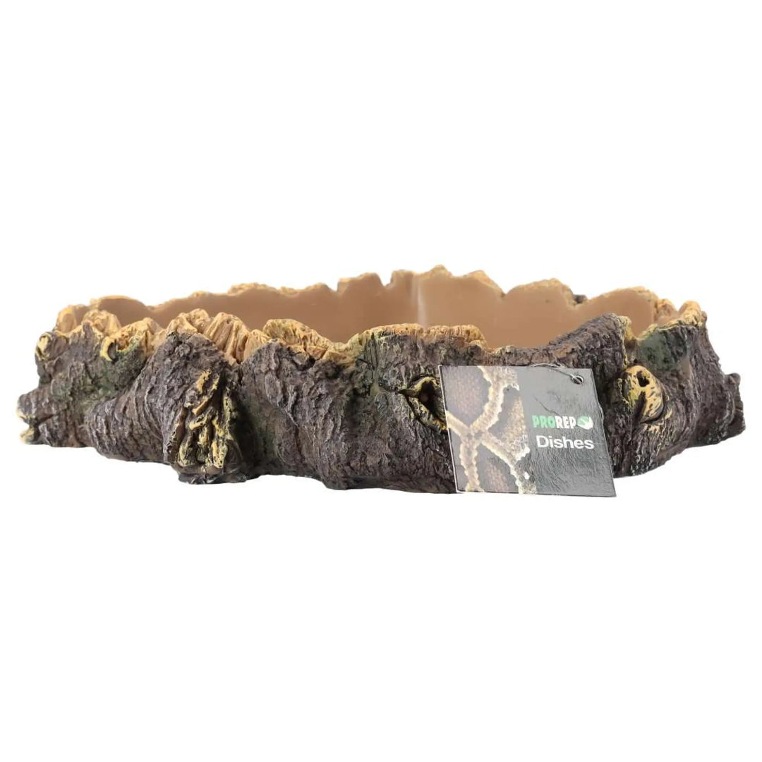 Prorep Rustic Bark Corner Dish Decor