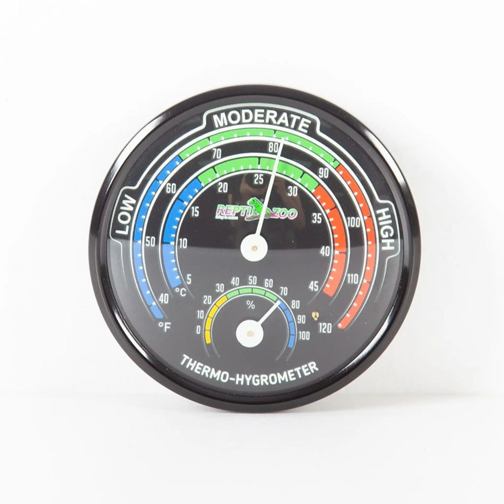 Reptizoo Dial Thermo-Hygrometer Glow-In-Dark Heating