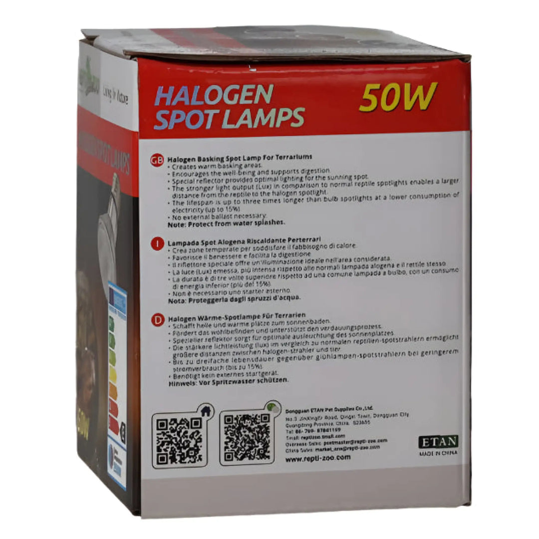 ReptiZoo Halogen Spotlamp 50w back