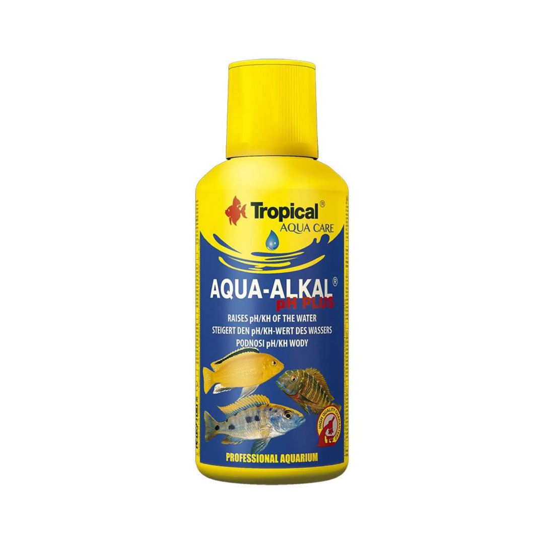 Tropical Aqua-Alkal pH Plus 250ml
 - large water treatment bottle with fish on it 