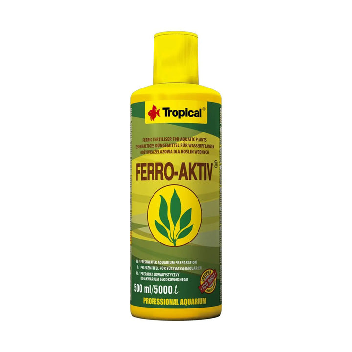 Tropical Ferro-Aktiv 500ml
 large bottle with beige, green and yellow plant label