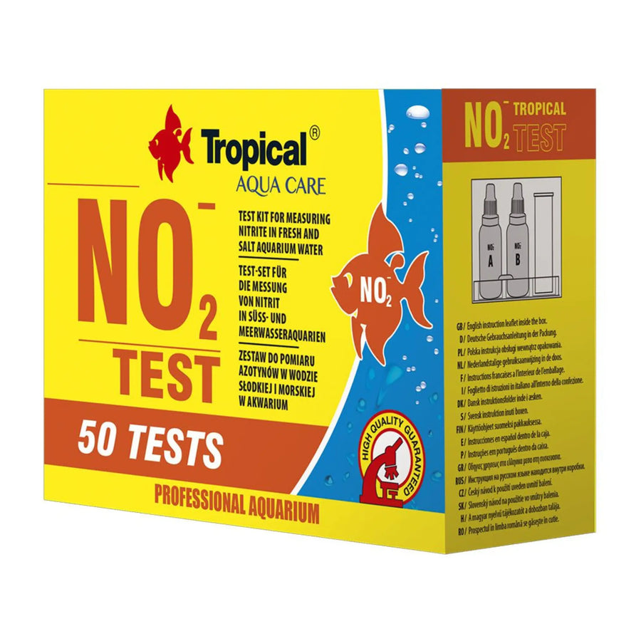 Tropical TEST NO2 - nitrate testing orange and yellow box. 
