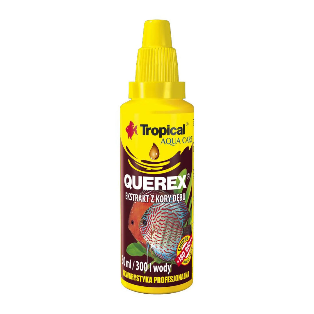 Tropical Querex 30ml - small dropper bottle with brown label featuring discus fish