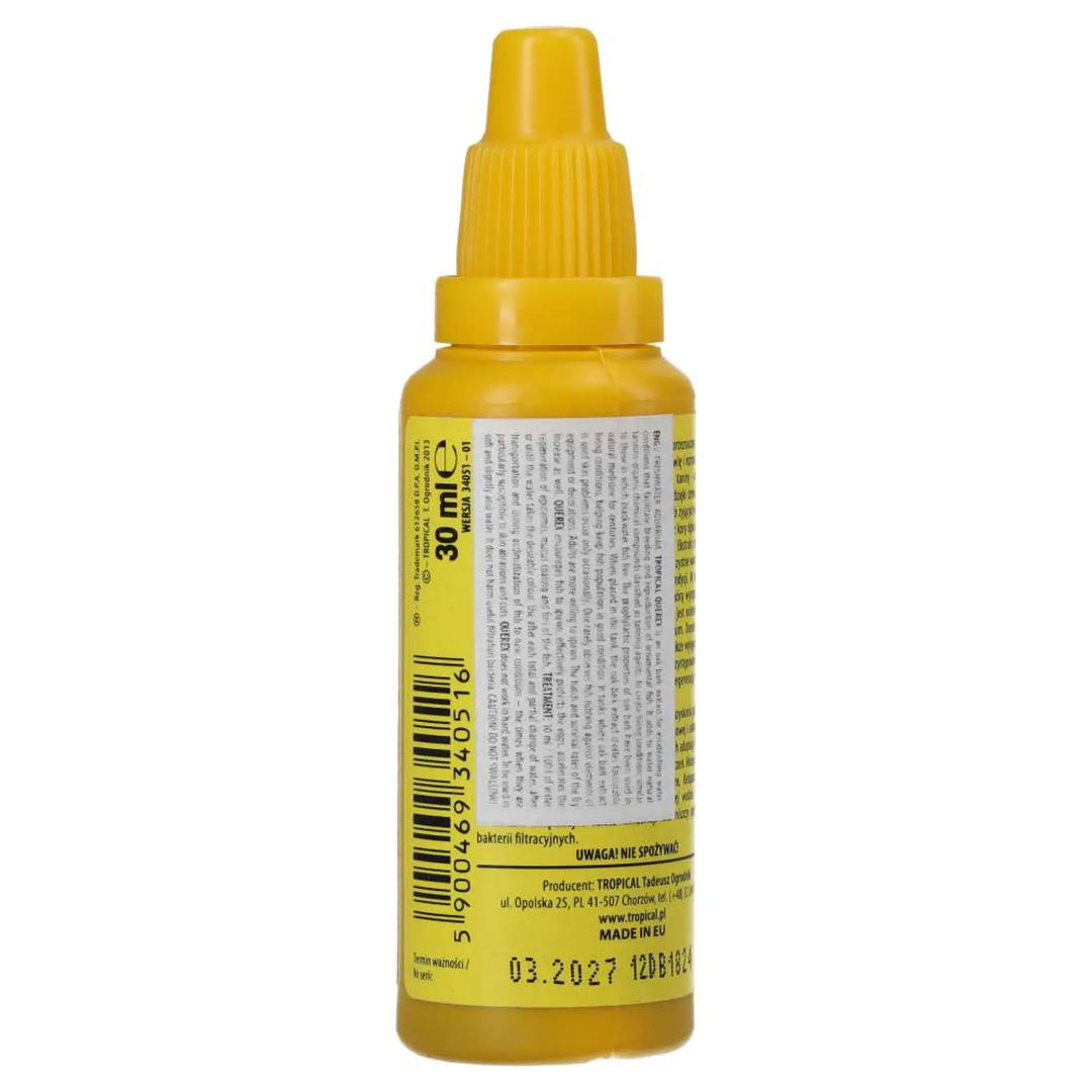 Tropical Querex 30ml - back label of the small dropper bottle. 