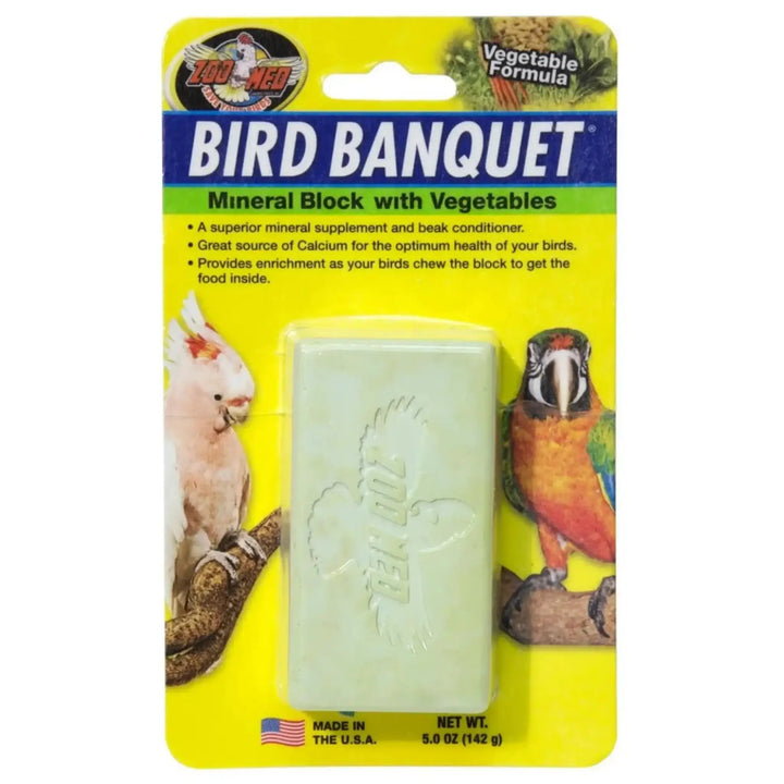 Zoo Med Bird Banquet Mineral Block Vegetable Formula