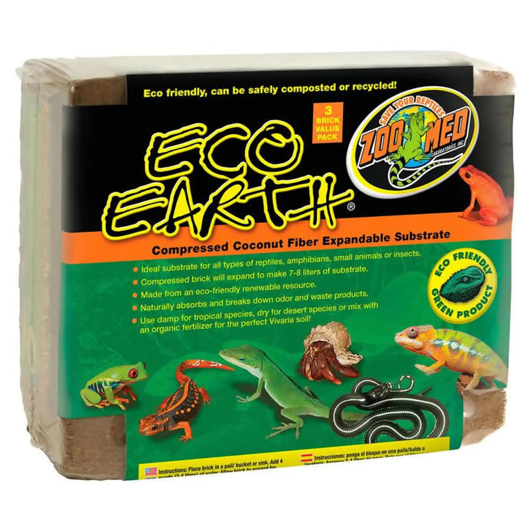 Zoo Med Eco Earth Substrate Block 3-Pack Substrates